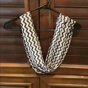 Black and white infinity scarf